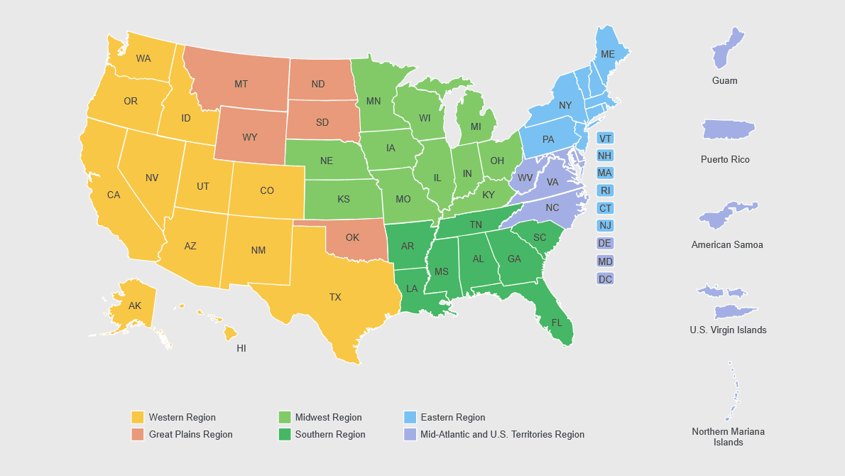 TPS Regions map (large)